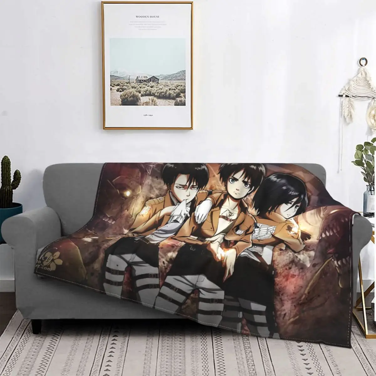 

Японское одеяло из мягкого флиса с рисунком аниме shпервоначаki No Kyojin, фланелевое одеяло «атака на Титанов», диванное одеяло для автомобиля