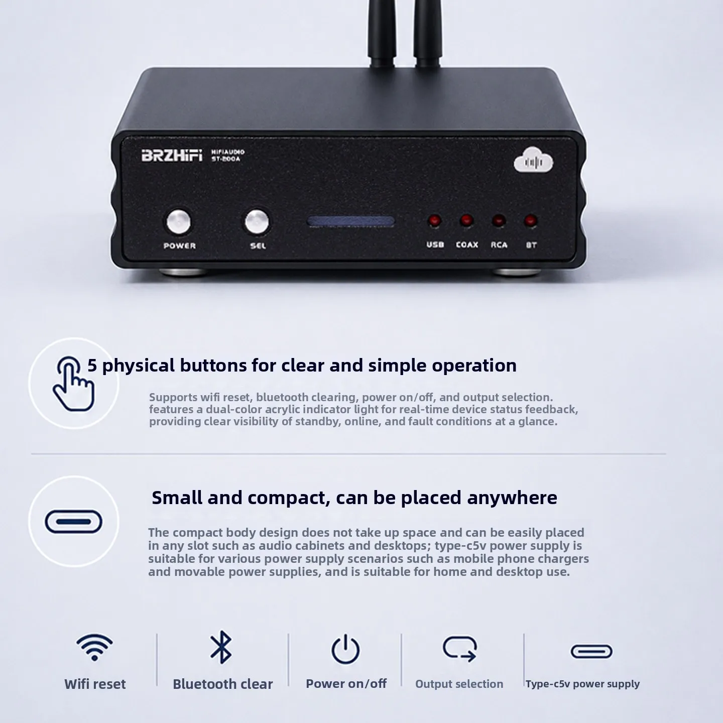 Фото BREEZE 2027 Shocks Новые продукты Топовый усилитель мощности BRZHIFI ST-200A для потокового медиаплеера №1
