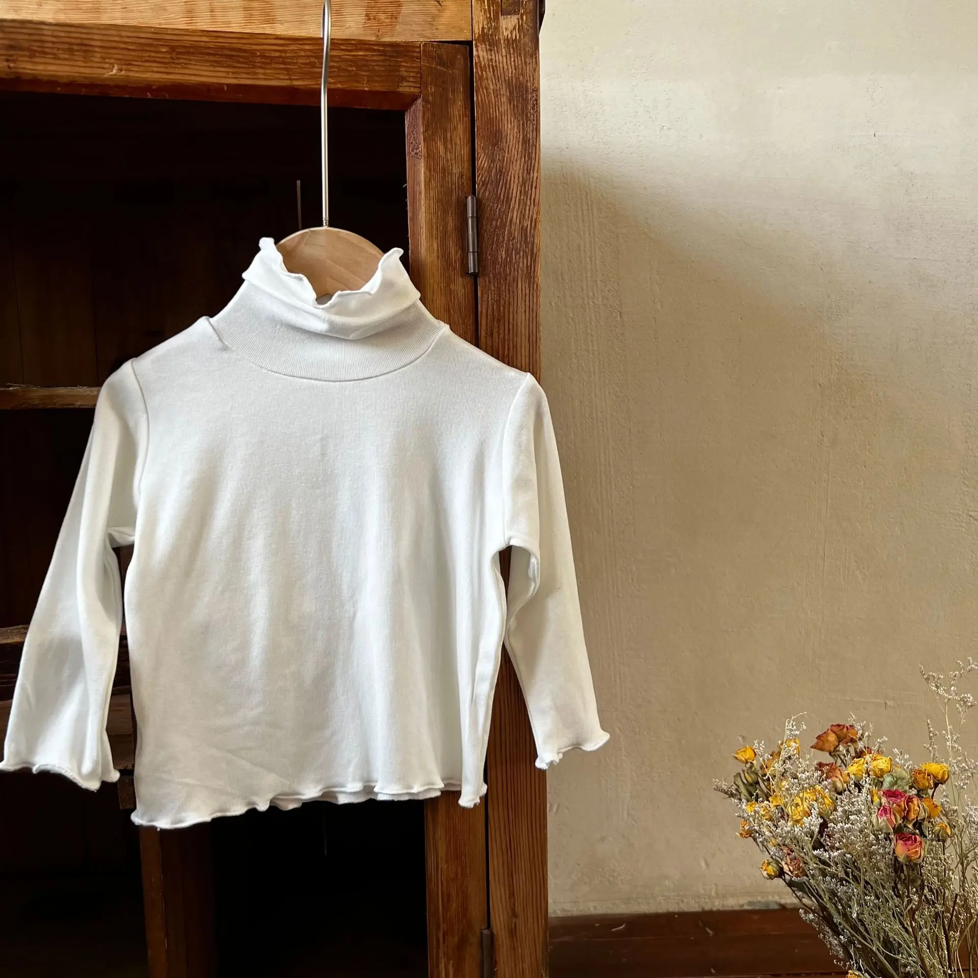 

Girl T-shirt Autumn Winter O-Neck T-Shirt Kids Long Sleeve Bottoming Shirt Cotton Child Long Sleeve T-Shirt 6Color