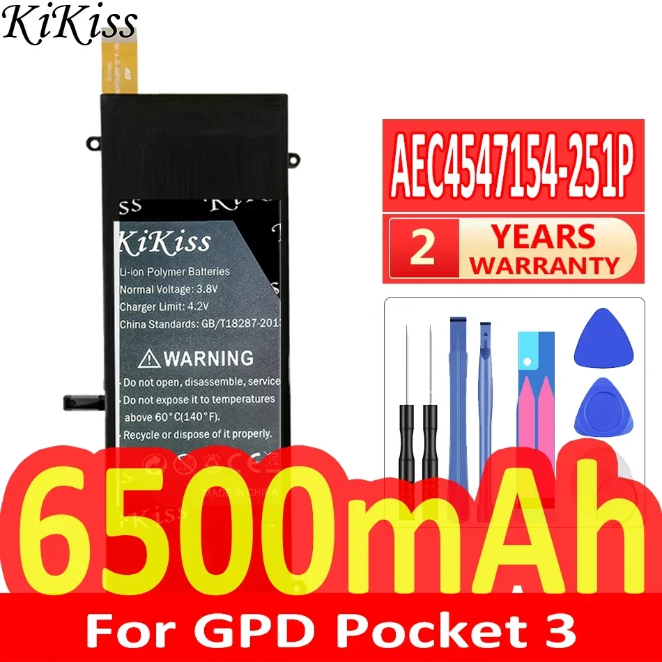 Новый аккумулятор KiKiss AEC 4547154 -251P 4547154251 P 6500 мАч для ноутбука GPD Pocket 3 Pocket3 P3