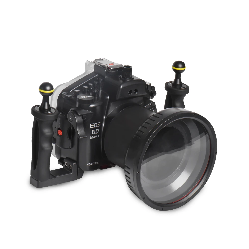 

Seafrogs Waterproof Housing For Canon 6D II DSLR Camera Underwater 40m 130ft Inbuilt Leak Detection Sensor Optical Port