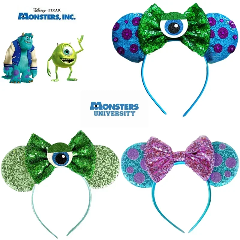Disney Monsters University Ears Head Band Women Pixar Sullivan Headband Girl Inc Hair Accessories Kid Wazowski Hairband