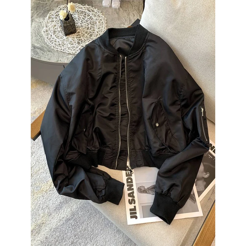 Уличная одежда укороченные куртки-бомберы женская короткая куртка большого