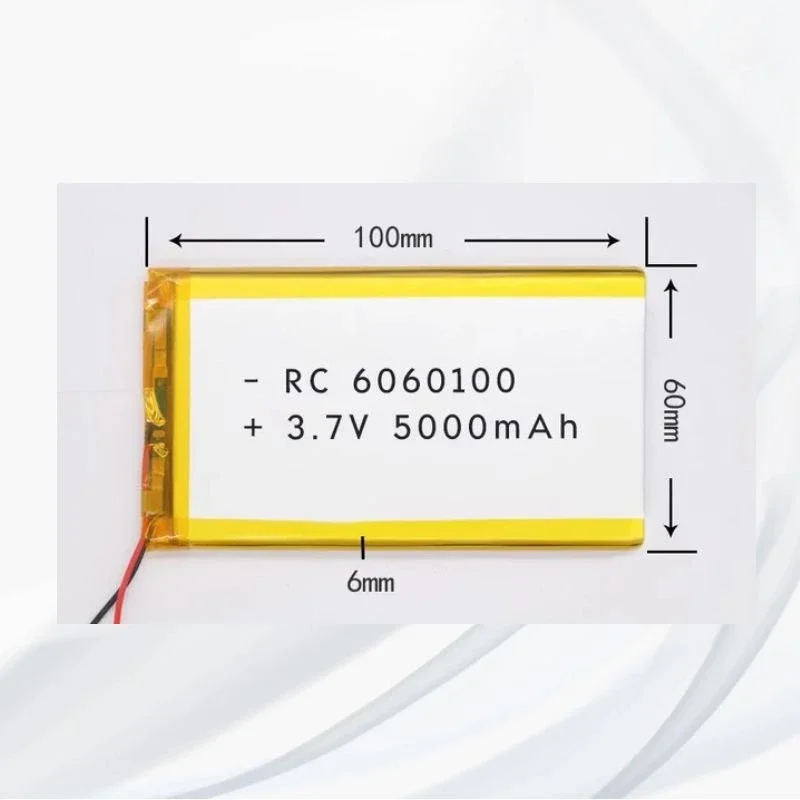 Перезаряжаемый полимерный литий-ионный аккумулятор высокой емкости 3 7 в 6060100-5000