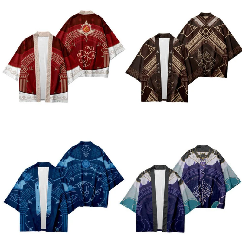 

Genshin Impact Cosplay Costume Hutao Ganyu Shenhe Yun Jin Yelan Yoimiya Sayu Kujo Sara Xiao Japanese Kimono Cardigan Shirt