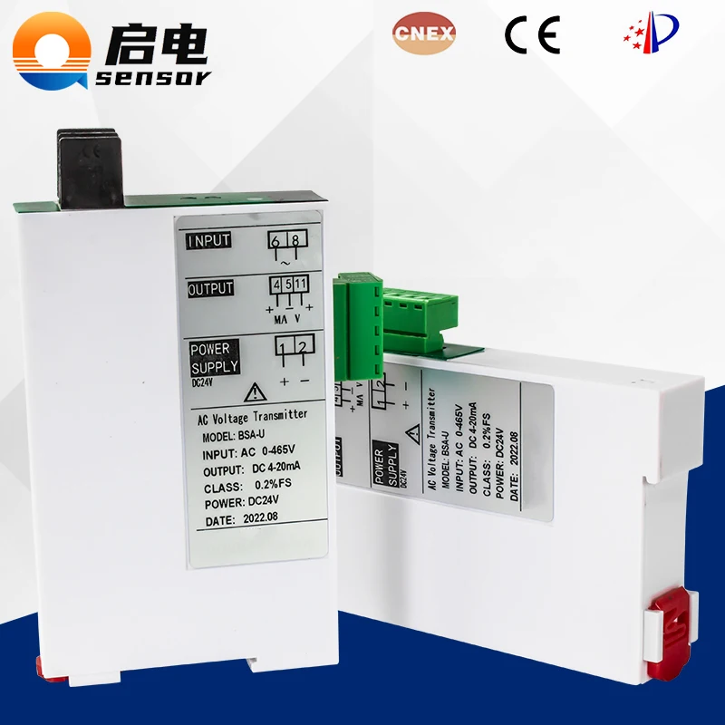 BSA-U передатчик напряжения переменного тока 0-50 в 100 В 200 500 вход 4-20 мА 0-10 0-5 выходной
