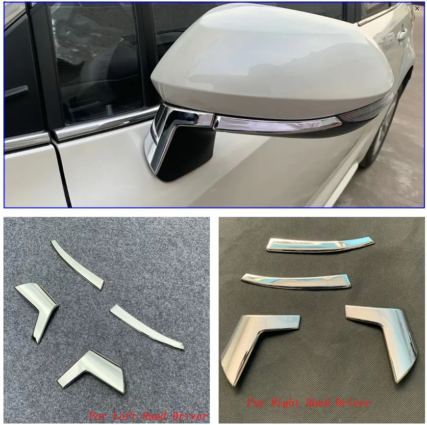 

For Toyota Corolla Hatchback Hybrid 2019 2020 Accessories Chrome Car Rearview Mirror Strip Cover Trim Decorate Frame Moulding