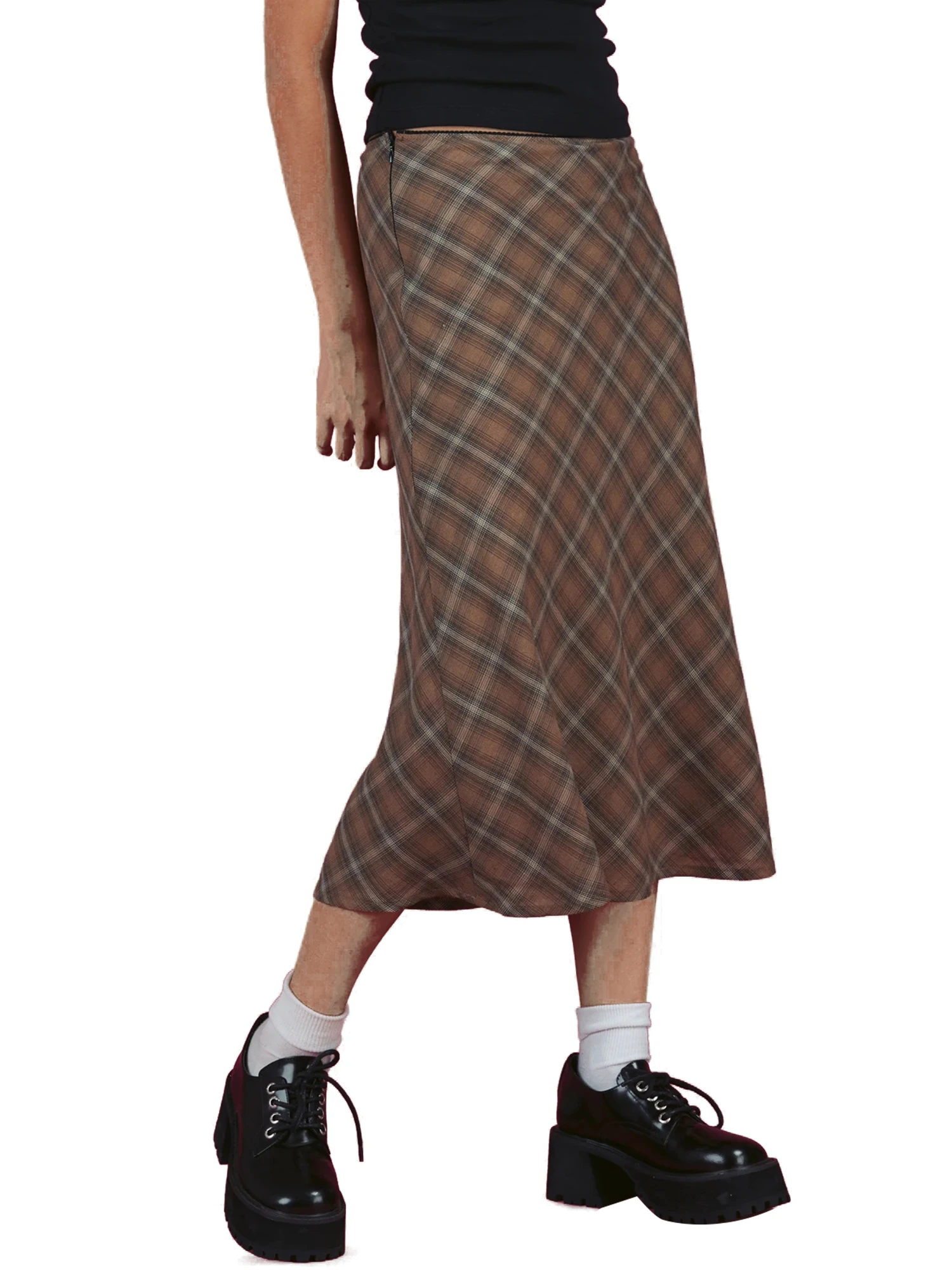 

Elegant Plaid Print High Waist Long Skirts for Women - Slim Fit Straight Pencil Skirts Perfect for Summer Casual Wear