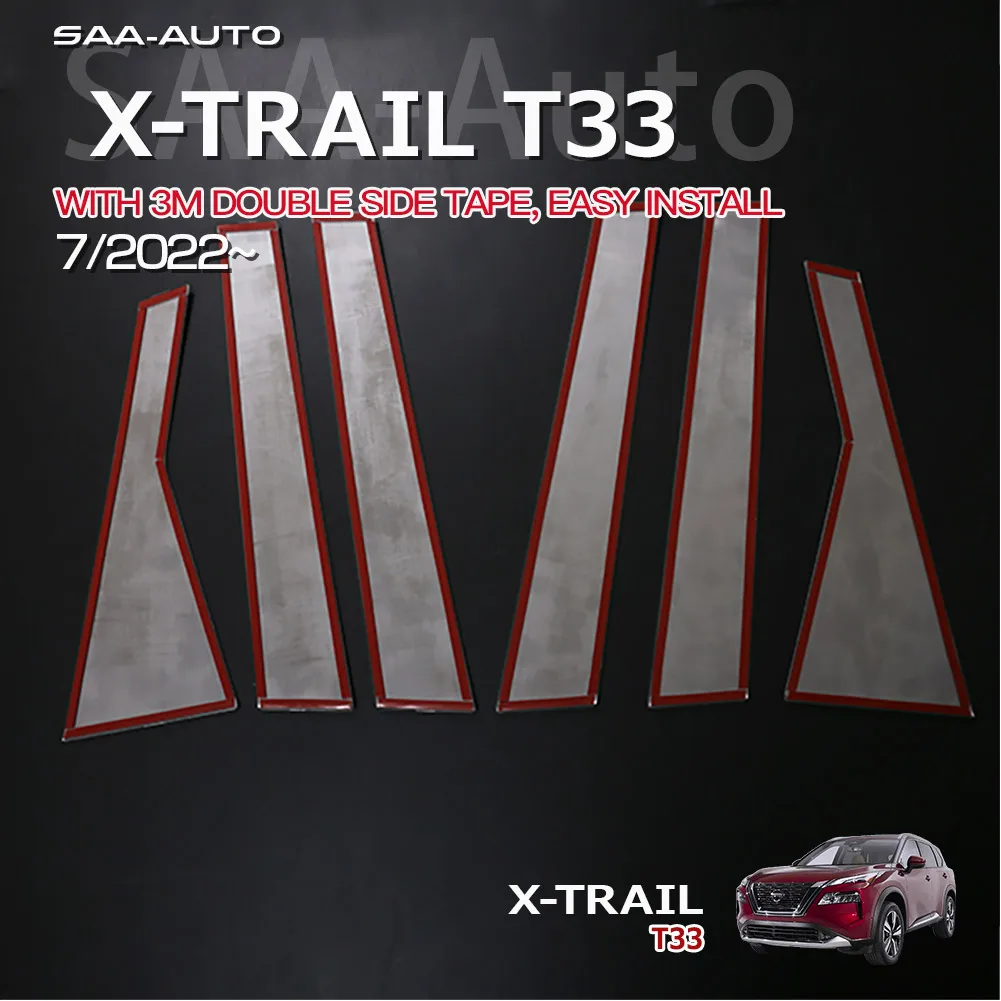 Декоративная крышка для автомобильного окна NISSAN X-TRAIL T33 X TRAIL 2022 хромированная