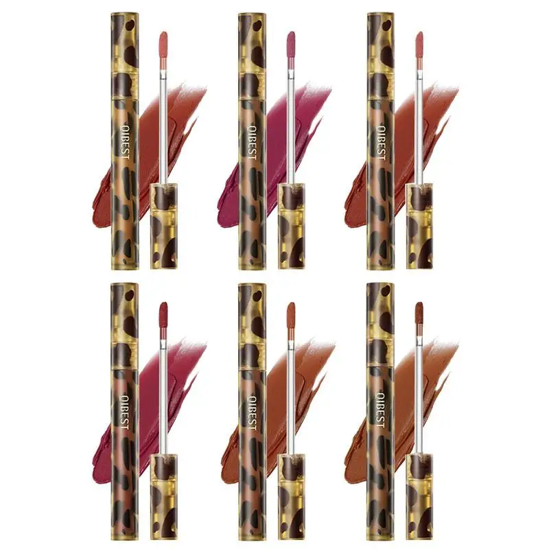 

Набор блесков для губ, натуральные ингредиенты, Матовая жидкая помада, 6 шт., блеск для губ, разнообразные цвета, стойкие помады