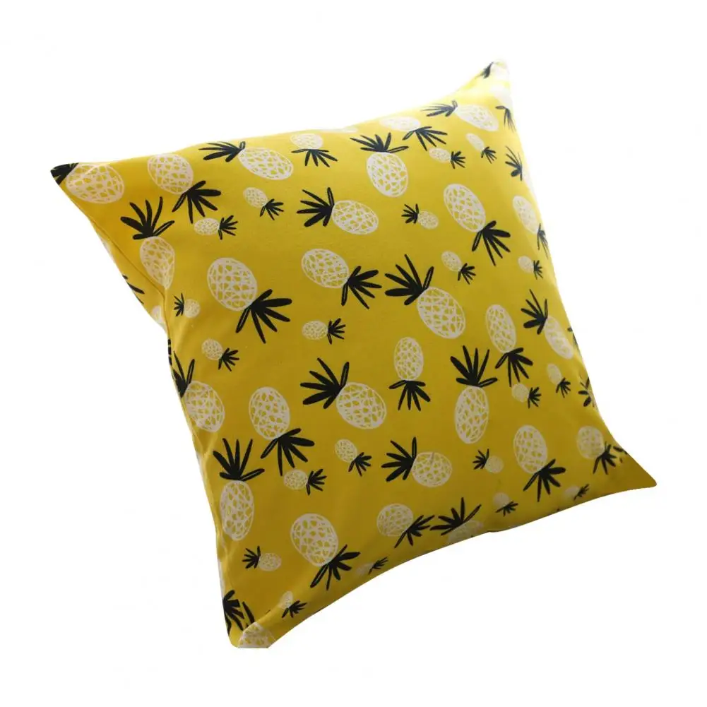 

Throw Pillow Case Excellent Washable Home Decoration Printed Pineapples Design Sofa Pillow Case Home Supplies