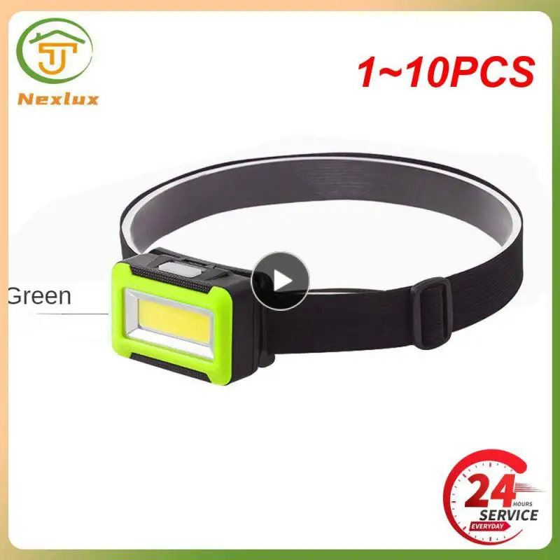 

1~10PCS Mini COB LED Headlamps 3 Switch Modes Waterproof Headlight Super Bright Head Lamp Emergency Light Head Flashlight New