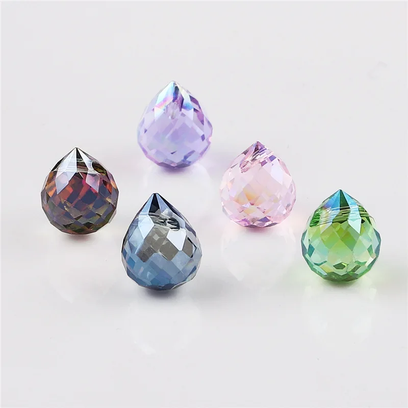 

10Pcs 8*9MM Austria Teardrop Faceted Crystal Bead For Bracelet Jewelry Making DIY Accessories Loose Spacer Drop Shape Glass Bead