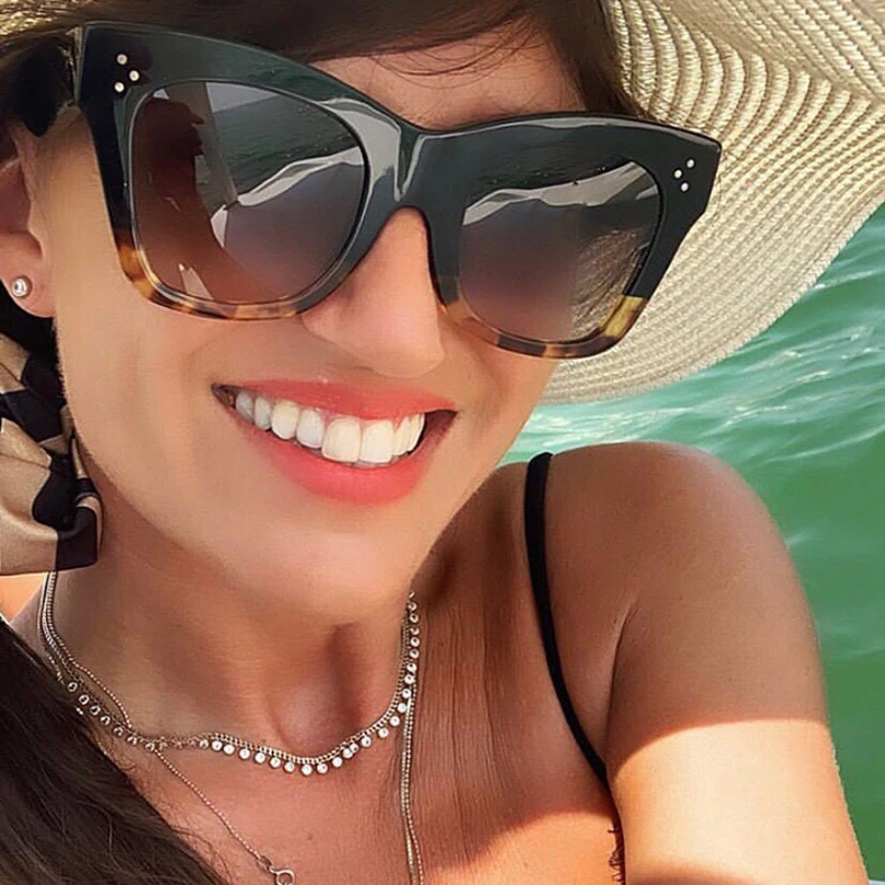 

Acetate cat eye sunglasses women popular women sunglasses big size