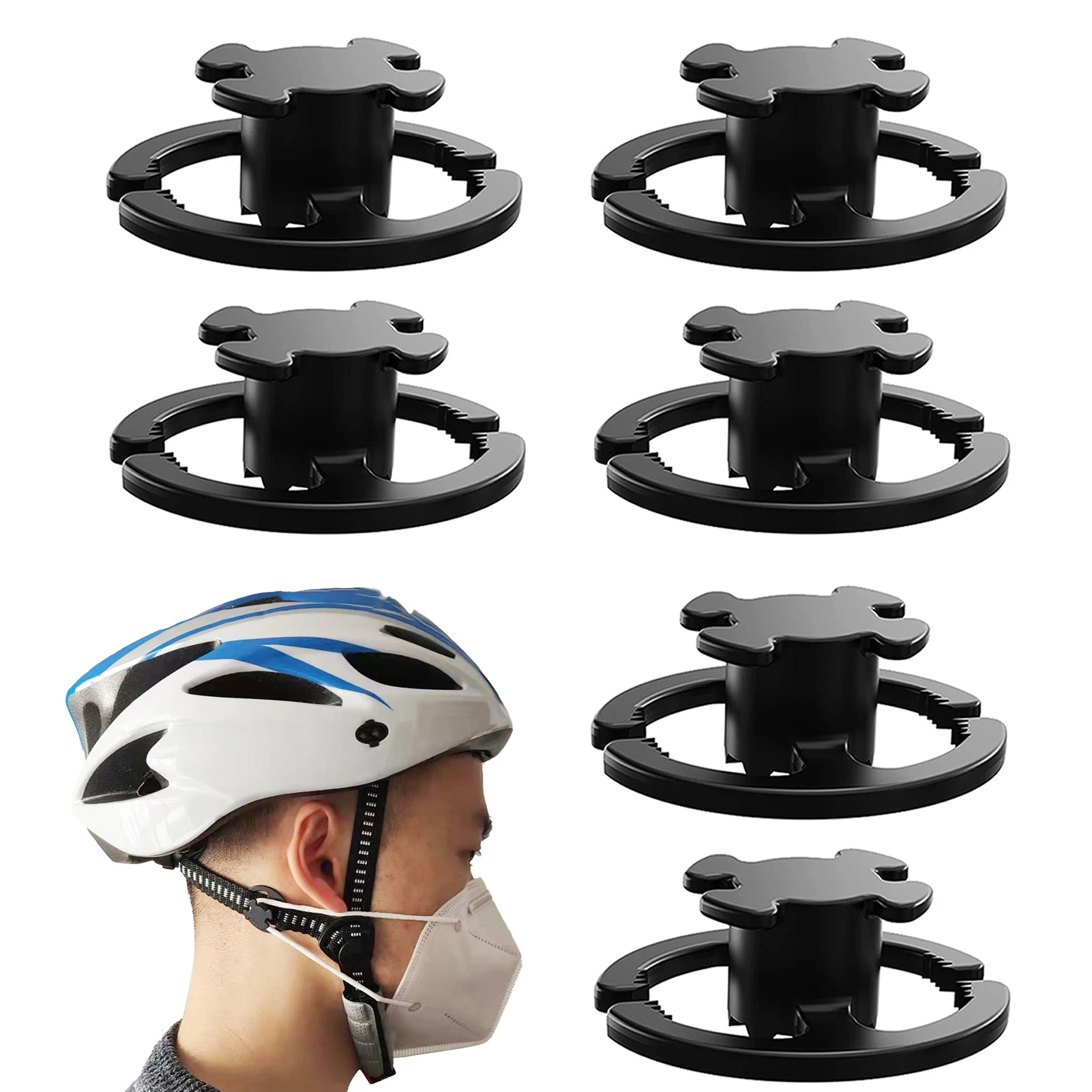 

Ski Helmet Clip Holders Face Shield 3 Pairs Helmet Ski Chuck Helmet Holder Clip Ski Helmet Face Cover Clip Face Shield Hook to