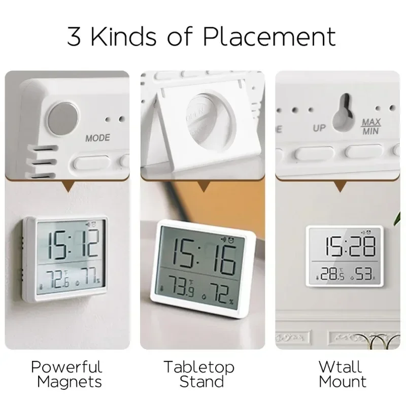 ЖК-цифровой будильник настольный холодильник настенный большой экран дисплей