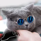 Солнцезащитные очки для домашних животных, очки для кошек с противоскользящим ремнем, линзы для милых котят, Аксессуары для кошек, украшение для вечевечерние НКИ