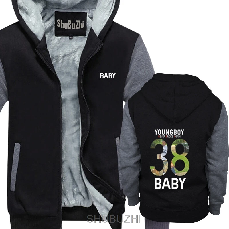 

YoungBoy Never-Broke Again Men Novelty Long Sleeve 38 Baby hoodie Black Navy Cool Casual thick hoodies men warm coat sbz4552