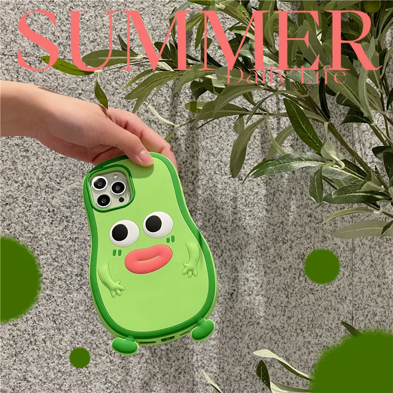 

Funny Avocado 3D Case For iphone 13 Pro Max luxury Shockproof Cartoon Cute Soft silicone Phone Cover for iohone 12 11 pro max