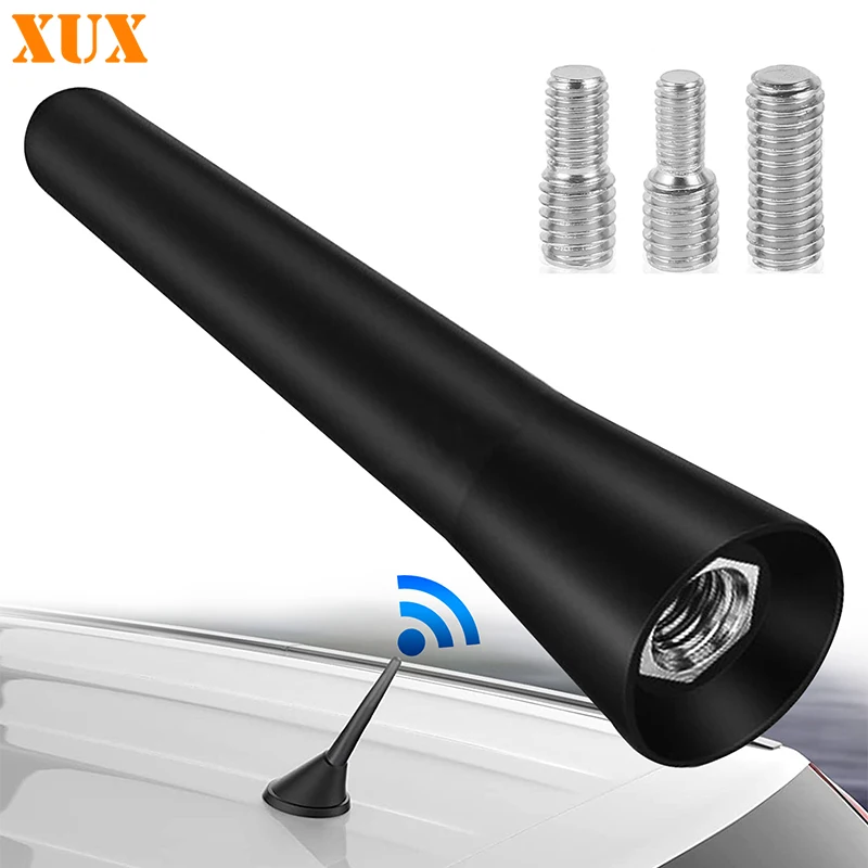 

Strong Car Radio Roof Mount FM AM DAB Black 6.5cm Length Auto Universal with Screws Car Antenna Mini Short Vehicle Accessories