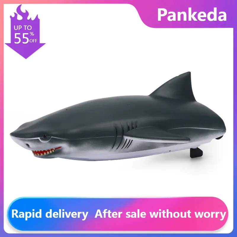 

2.4G RC Shark Whale Toy Remote Controlled Boat Ship Submarine Robots Fish Electric Toys for Boys RC Crocodile Kids Gifts Toy