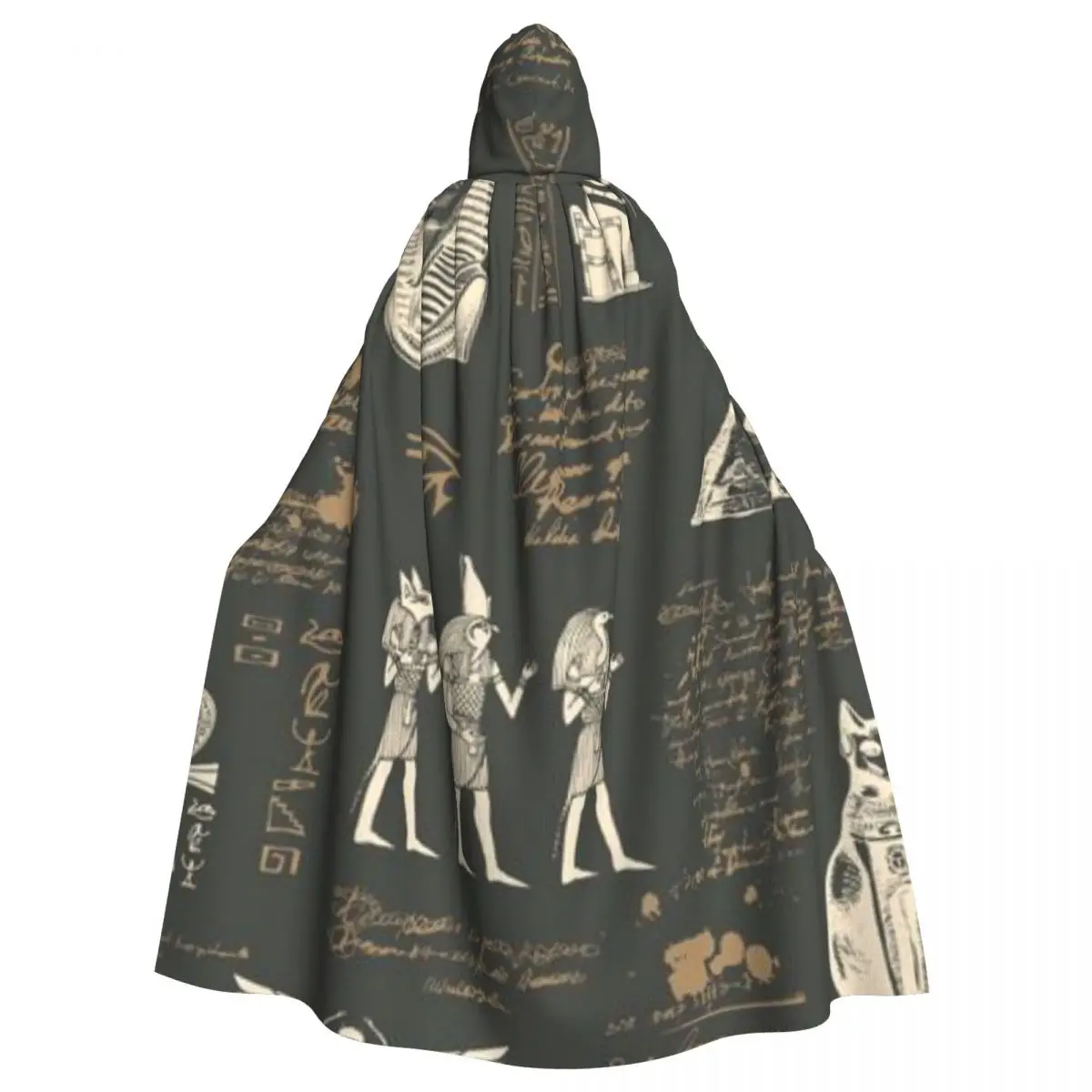 

Ancient Egypt Theme Hooded Cloak Polyester Unisex Witch Cape Costume Accessory