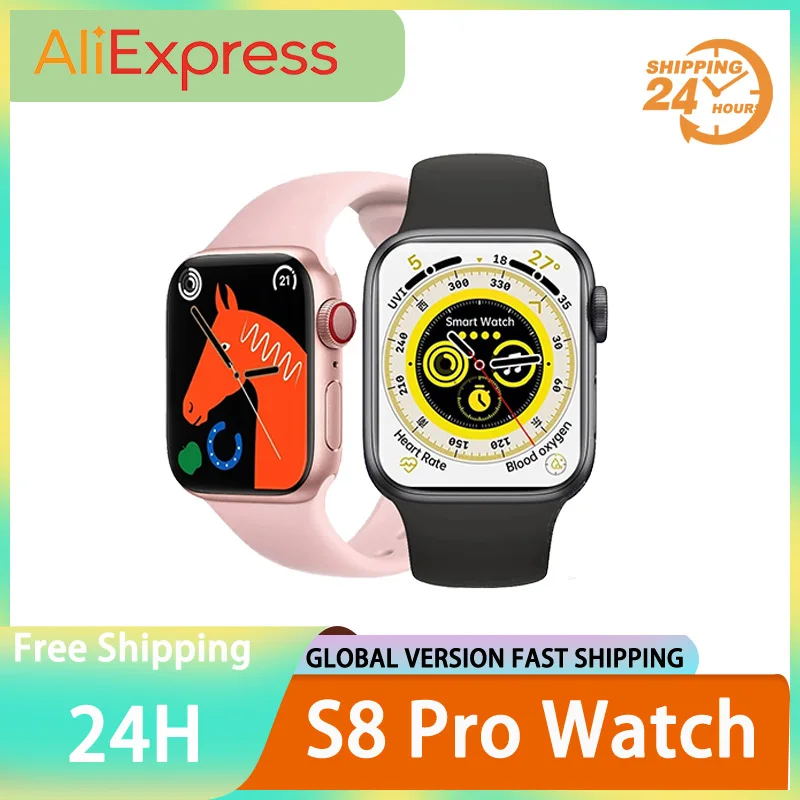 

Smartwatch S8 Pro Bluetooth Answer Call Large Screen Message Sport Fitness Tracker Reminder Waterproof Men Women For IOS Android