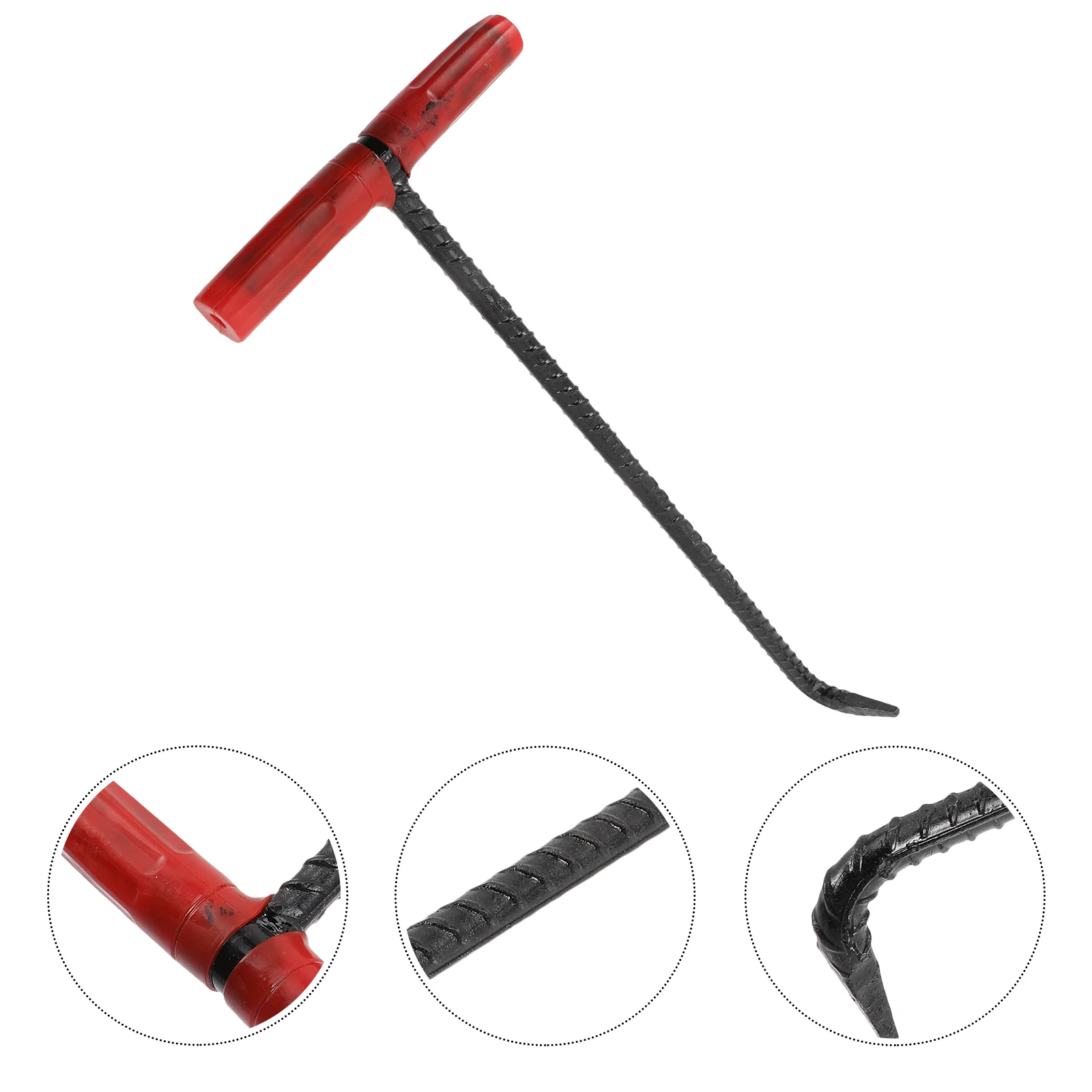

Sewer Manhole Cover Hook Steel Professional Shape Lifting Multi-function Pulling T-shaped Heavy Duty