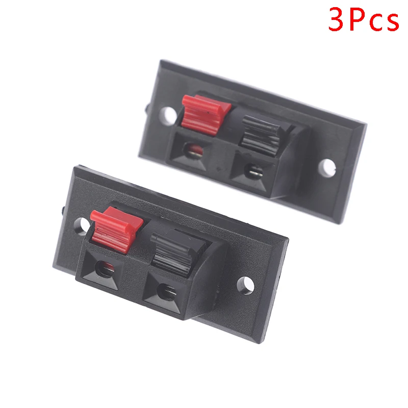 

3Pcs/Set 2 Positions Connector Terminal Push In Jack Spring Load Speaker Terminals