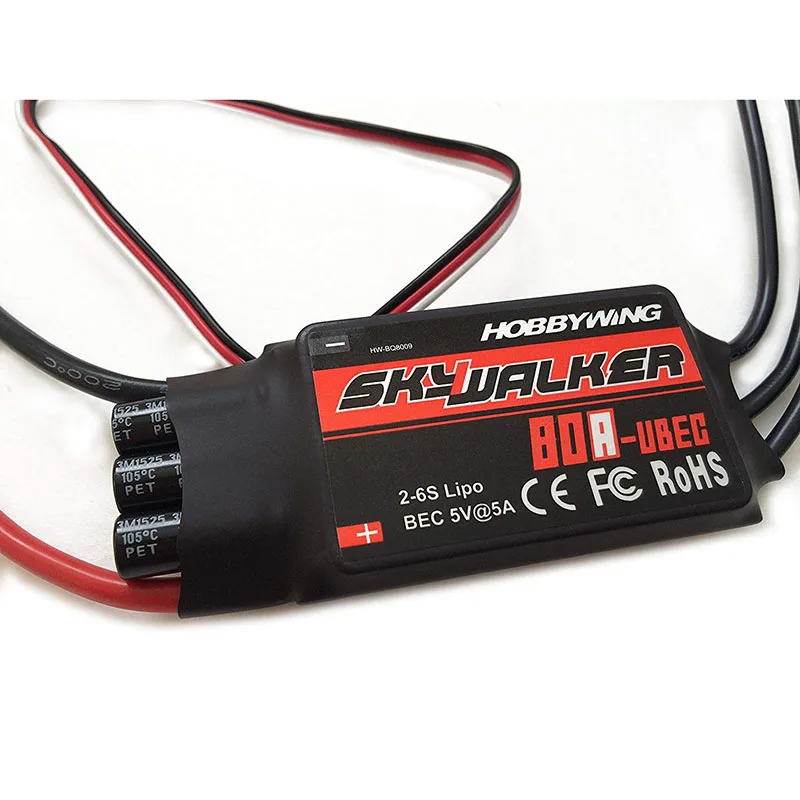 

Контроллер скорости Hobbywing Skywalker с UBEC для РУ самолетов, вертолетов, 15 А 20 А 30 А 40 А 50 А 60 А 80 А
