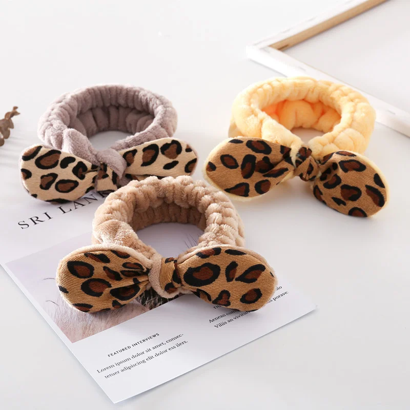 

Headband For Washing 2022 Wash Face Bow Makeup Hairbands Girls Elastic Holder Hair Strap Bands Ears Turban Hair Accessories