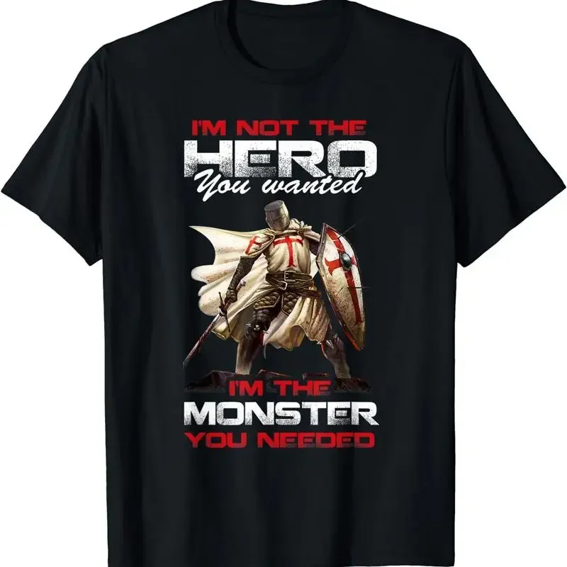 Фото Новая лимитированная футболка Knight Templar I'M Not The Hero You Wanted Monster №1
