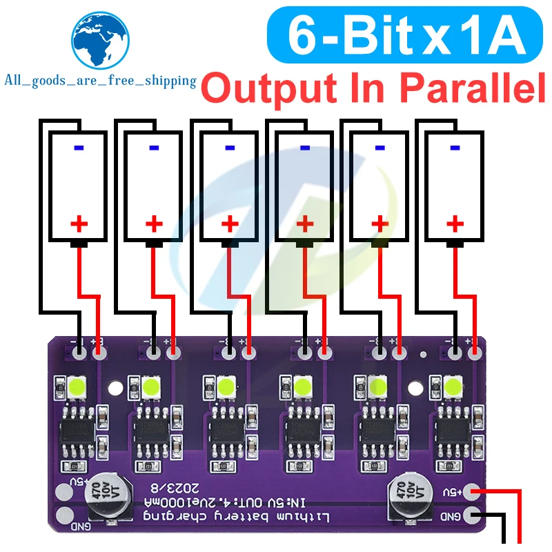 

Модуль зарядки TZT, печатная плата, массив зарядного устройства, вход 5 В для литиевой батареи 18650, 4,2 В, аксессуары для электрического скутера