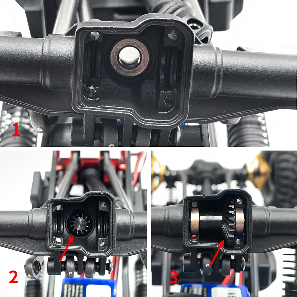 YEAHRUN 24T + 12T22T + 10T стальной Overdrive, спиральная коническая ось, шестерня для 118 RC гусеничного автомобиля TRX4M Bronco Defender Gears (art.: 3920ca80ddbce) - 3920ca80ddbce