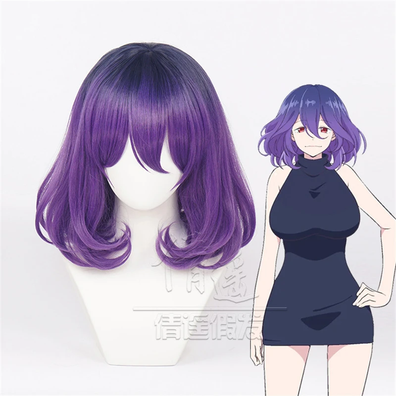 

Vermei Cosplay Wig Anime Vermeilingold Role Play Purple Curly Short Hair New Heat Resistant Synthetic Wigs Halloween Women парик