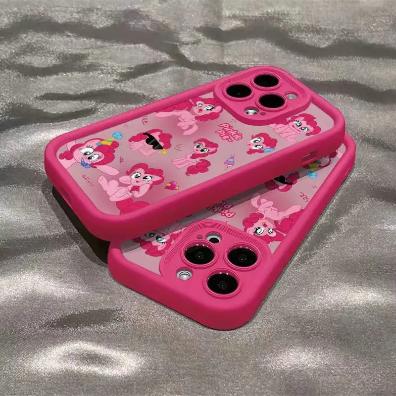 Розовый чехол My Little Pony с рисунком Kawaii для телефона iPhone 13 14/15 Pro 12 78 p/xs/x мягкий