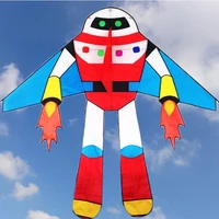 free shipping large 2m robot kite fly toys for children kite reel line kite training
