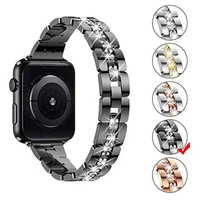 womens diamond strap for apple watch band 7 6 5 4 3 45mm 41mm 44mm 40mm 38mm 42mm iwatch stainless steel bracelet wrist correa