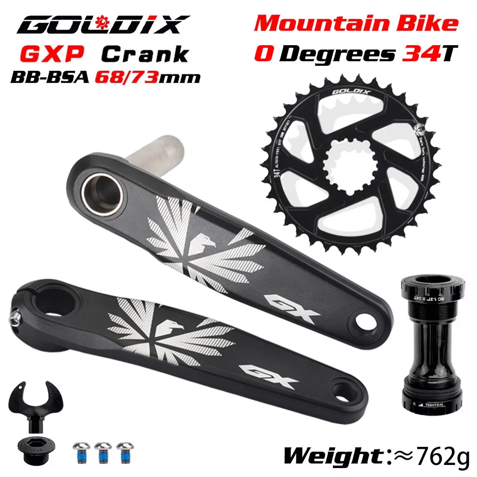 

Коленчатая звезда GX для горного велосипеда GXP, 170 мм, 175 мм, черная, 0 градусов, 30T, 32T, 34T, 36T, 38T, алюминиевый сплав с нижней частью