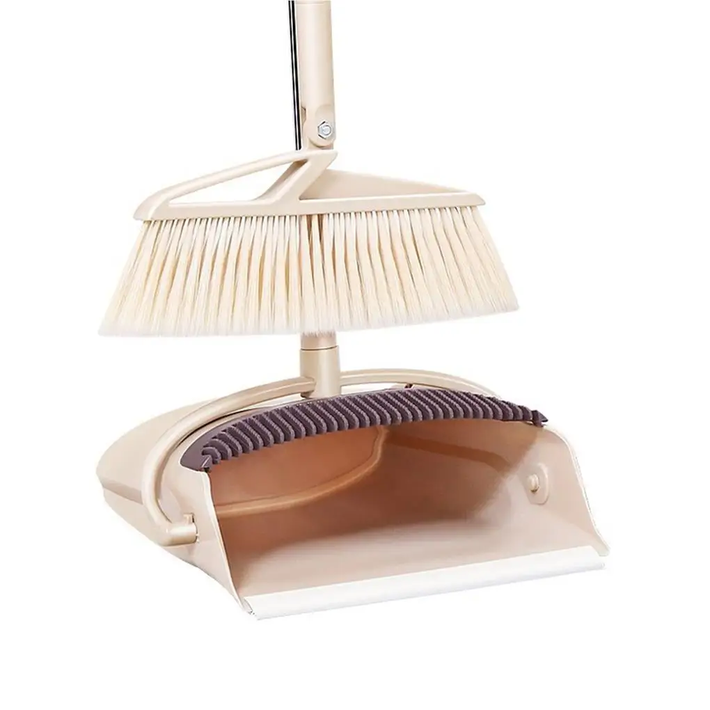 

Broom and Dustpan Foldable Set Sweeper Household Water Wiper Rotating with Comb Kit Garbage Squeegee Cleaning Tool