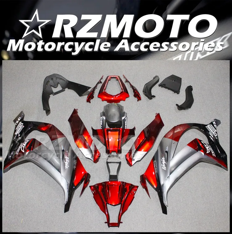 

Новый комплект обтекателей из АБС-пластика подходит для Kawasaki Ninja ZX-10R 2011 2012 2013 2014 2015 11 12 13 14 15 комплект обтекателей кузова красный серый