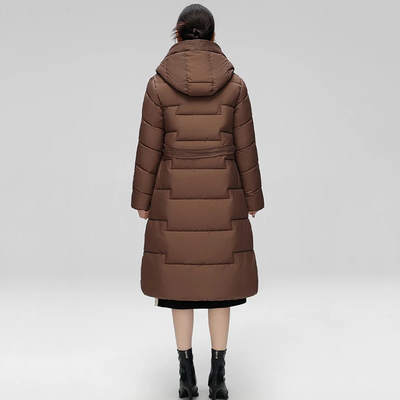 Зимняя мода повседневные ветрозащитные пуховые пальто женские стили средней