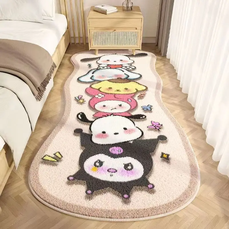 

Sanrio Kawaii Cinnamoroll коврик Kuromi мультфильм милый мягкий имитация кашемира коврик Ins аниме Нескользящий Впитывающий напольный коврик для ванной