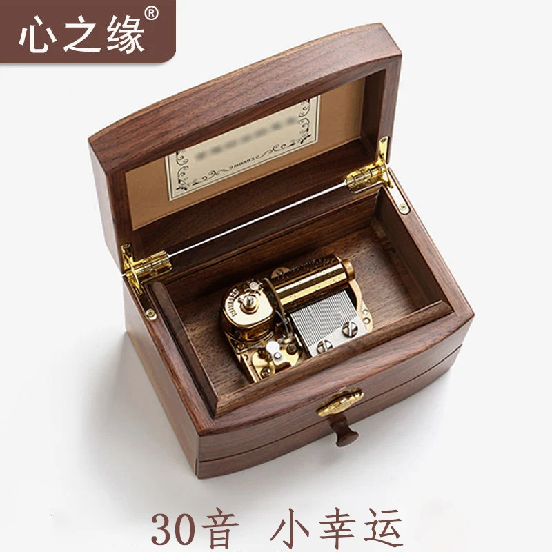 

ROSIKING 30 notes Music jewelry box（Little Luck）and custom song For Frends Girl and Children Birthday Gift