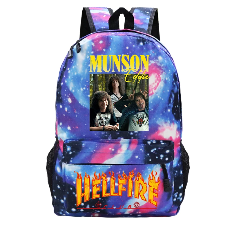 

Hot Movies Eddie Bags Munso Movie Season 4 Novelty School Bags Girl School Bagpack Hellfire Club Laptop Travel Student Backpack