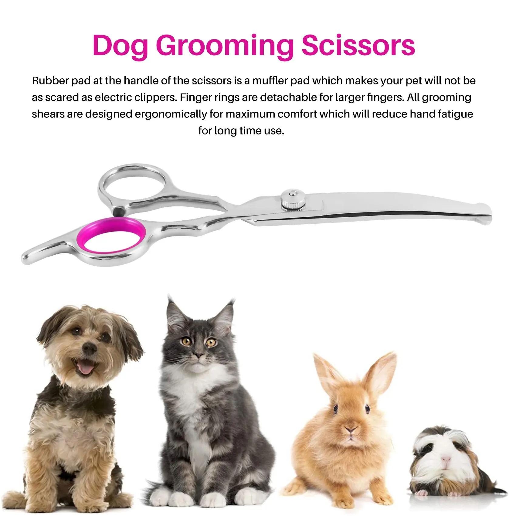 Набор ножниц для груминга домашних животных с безопасным круглым наконечником