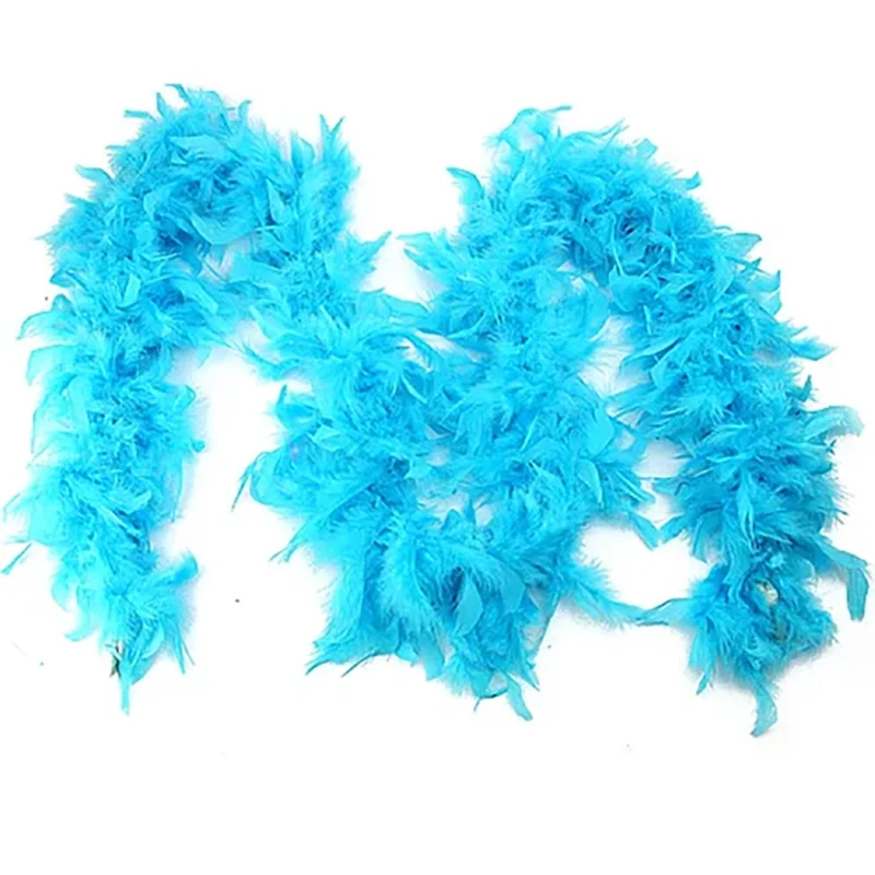 

Beautiful 2 m / Various colors of natural turkey feather boa / slim evening dress / clothing / shawl cosplay