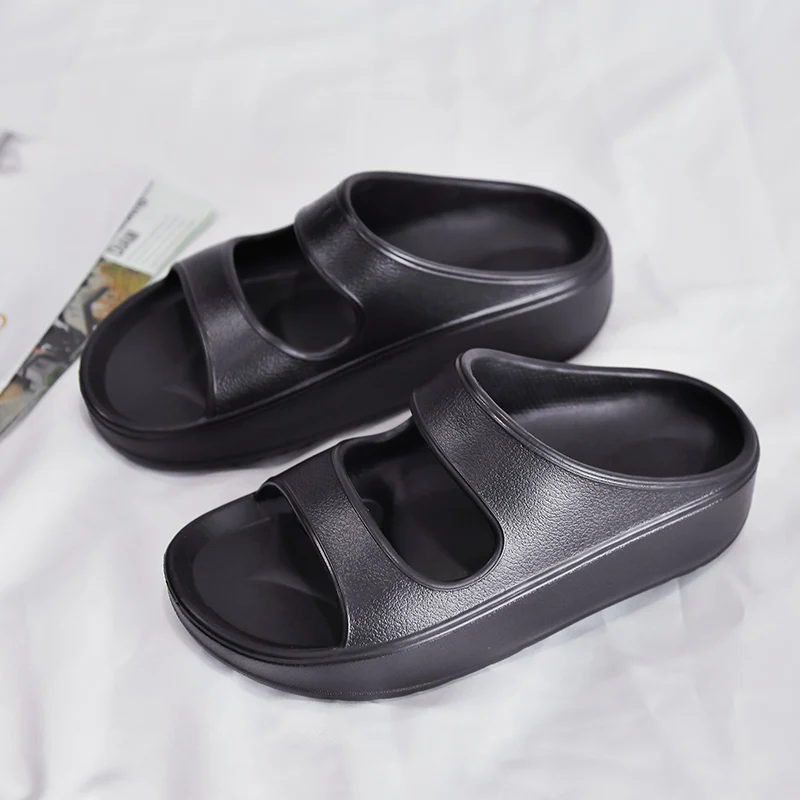 

Шлепанцы женские на платформе, мягкие винтажные сандалии на толстой подошве, Нескользящие, Эва, пляжные тапочки для улицы, лето