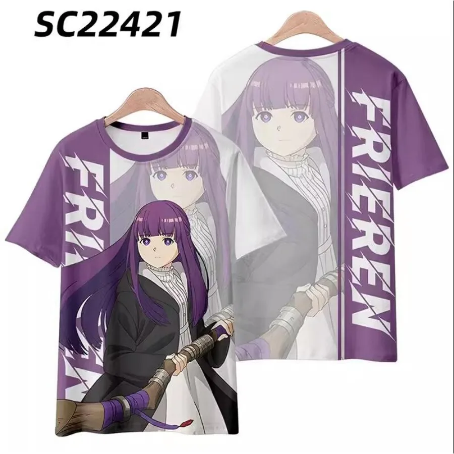 Летняя футболка с 3D принтом в стиле аниме Frieren: Beyond Journey's End женская и мужская