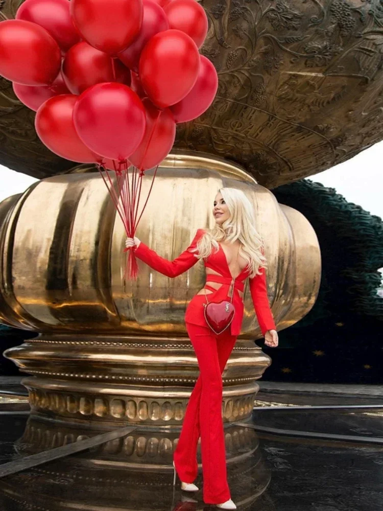 Пикантный блейзер с V-образным вырезом и длинным рукавом комплект из двух